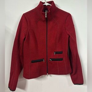 BOGNER Fire Ice Red Women’s Full Zip Fleece Knit Jacket Size M